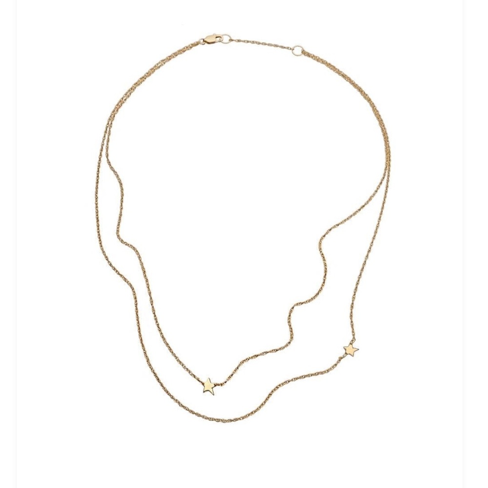 Star necklace- Double layered Jennifer Zeuner